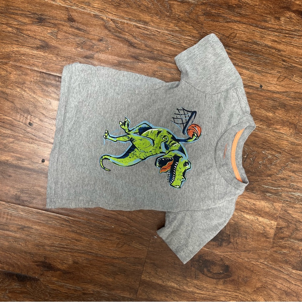 Tommy Bahama Gray Dinosaur Basketball Tee
